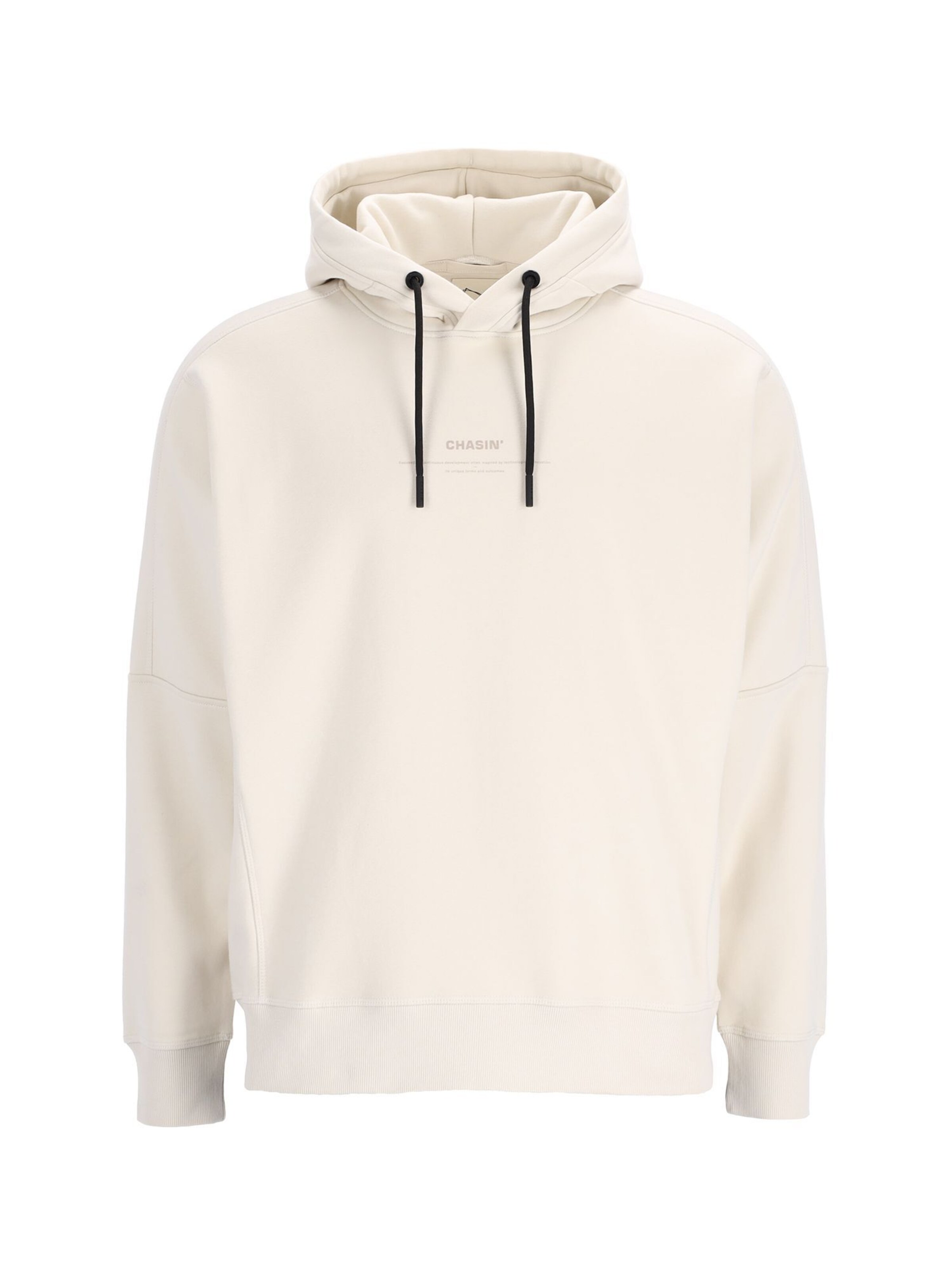 CHASIN' Sweatshirt 'Knox Hood' in de kleur Beige / Donkeroranje / Wolwit, Productweergave