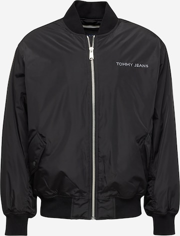 Tommy Jeans Φθινοπωρινό και ανοιξιάτικο μπουφάν σε μαύρο: μπροστά