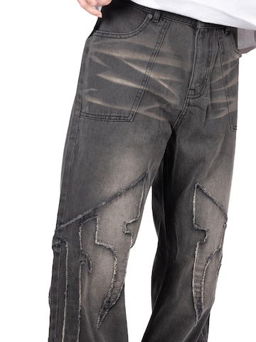 FAVELA Baggy Jeans 'Distressed F' in Black