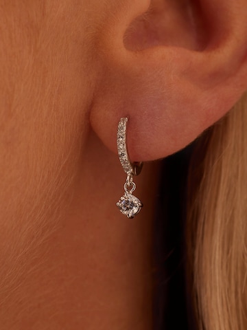 Lucardi Earrings in Silver: front