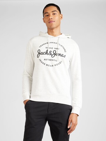 JACK & JONESSweater majica 'FOREST' - bijela boja: prednji dio