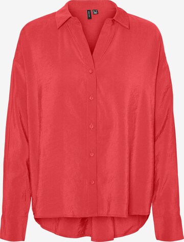 VERO MODA Blouse 'Queeny' in Rood: voorkant