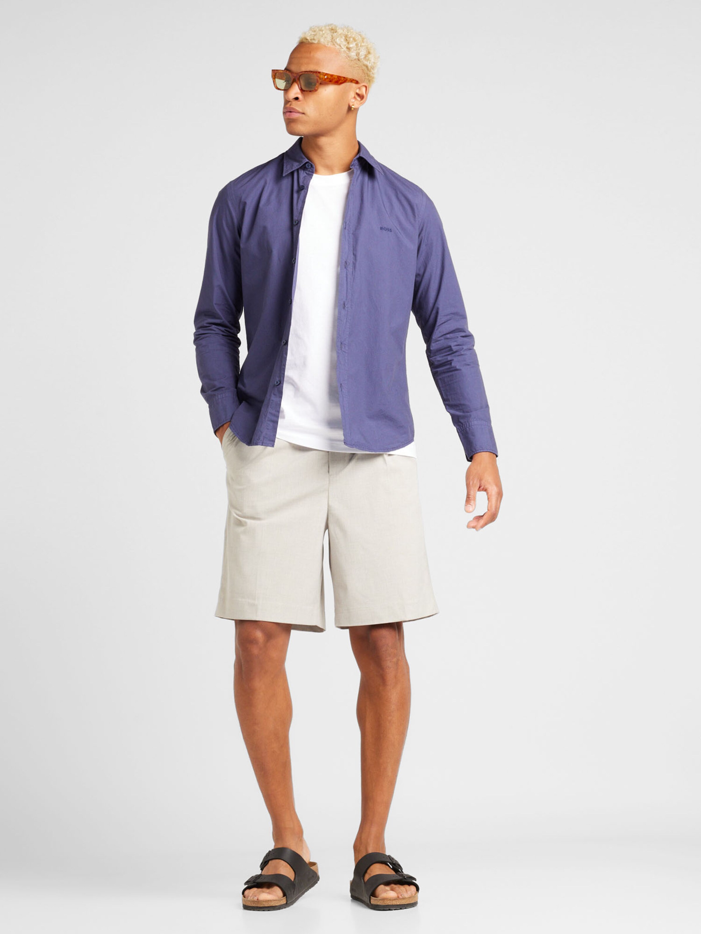 BOSS Regular fit Button Up Shirt 'Relegant_6' in Dark Blue | ABOUT YOU
