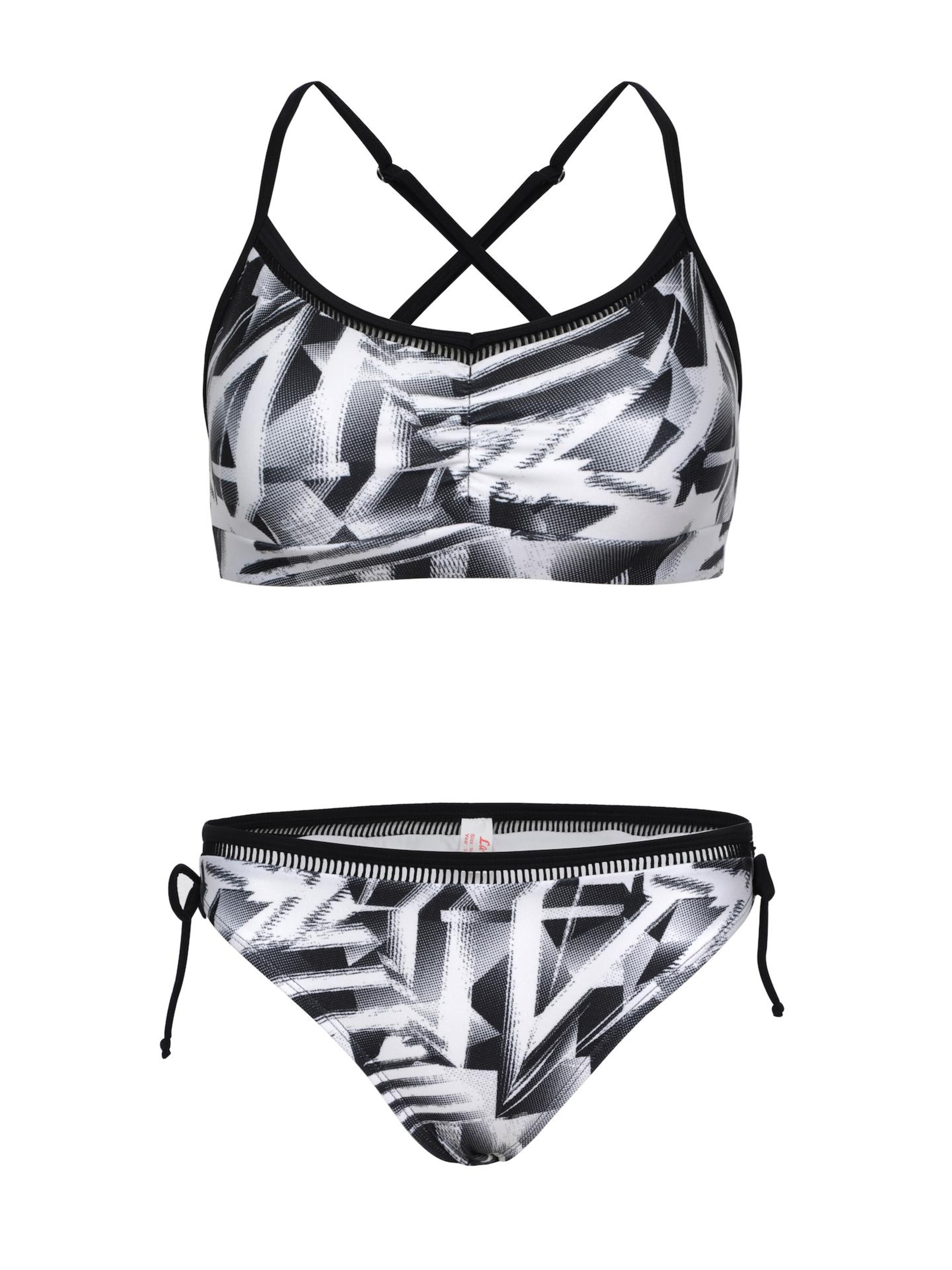La V Triangel Bikini 'Bikini classic met kant detail' in Wit: voorkant