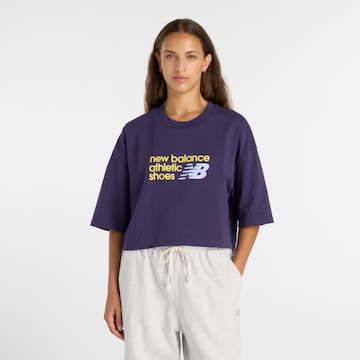 new balance - Camisa 'Athletics Premium' em roxo: frente