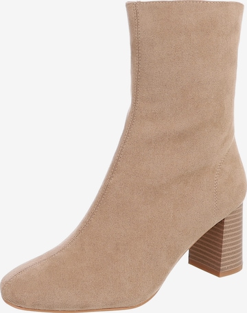 Ital-Design Stiefelette in Braun: Vorderseite
