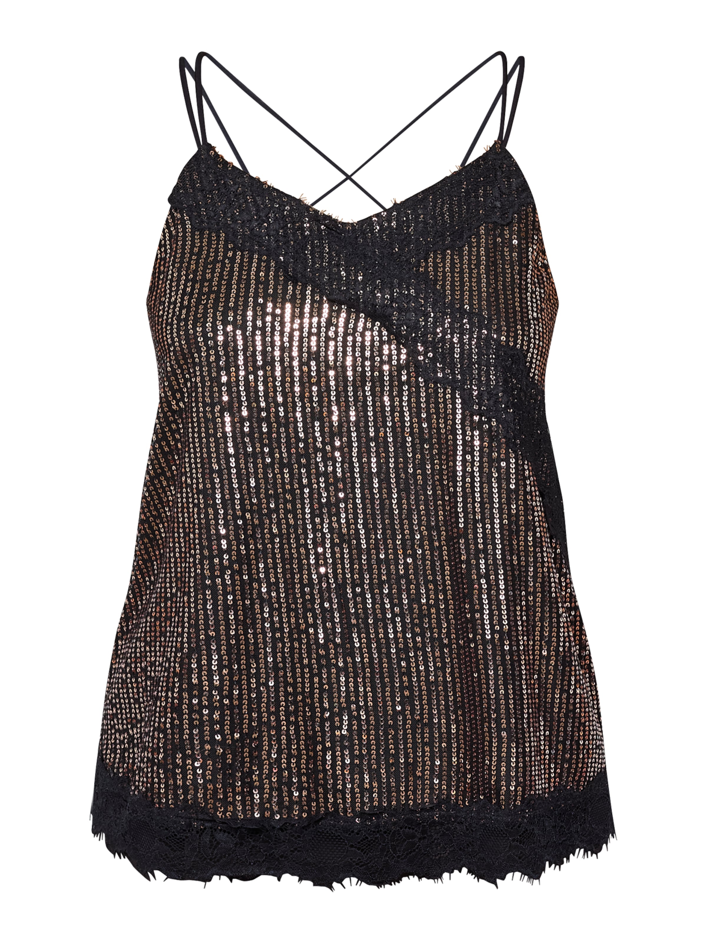 SISTERS POINT - Top 'VIMSA-St' en marrón: frente