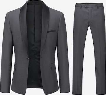 Youthup Slim fit Suit in Grey: front