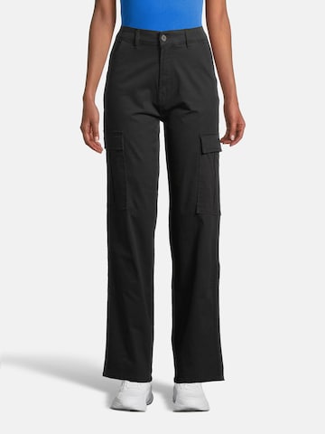 AÉROPOSTALE Loose fit Cargo trousers in Black: front