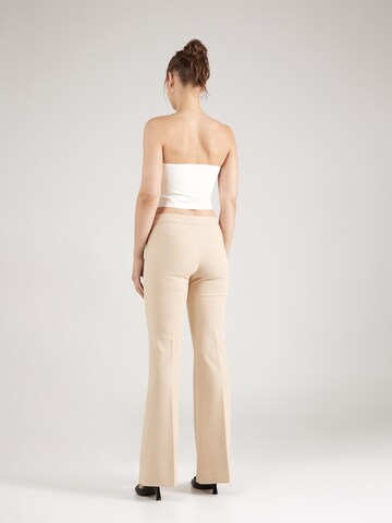 millane Flared Trousers with creases 'Lena' in Beige