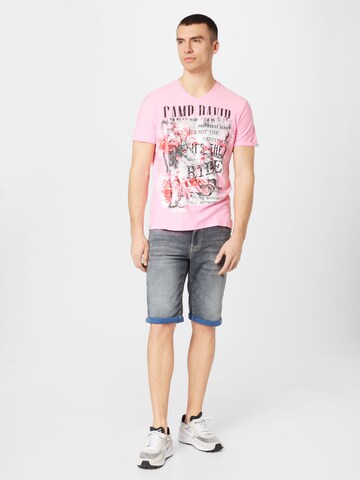 T-Shirt CAMP DAVID en rose