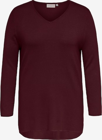 ONLY Carmakoma Sweater 'Marrys' in Red: front