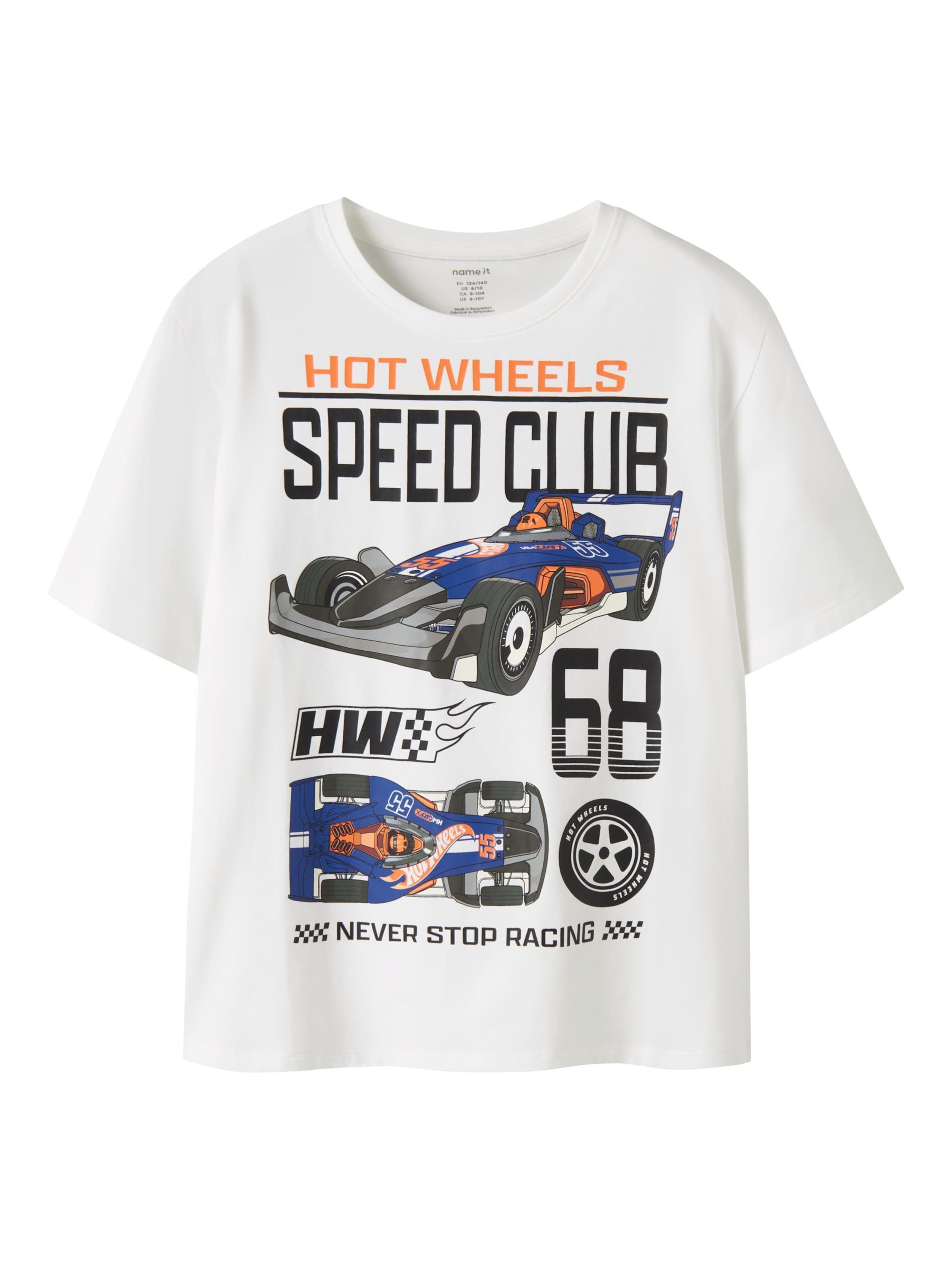 NAME IT Shirt 'Hot Wheels' in White