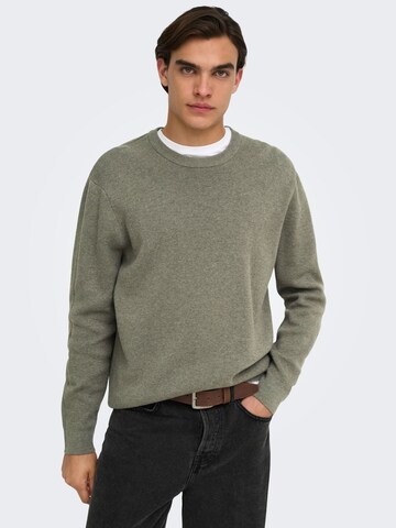 Only & Sons Pullover in Grau: Vorderseite