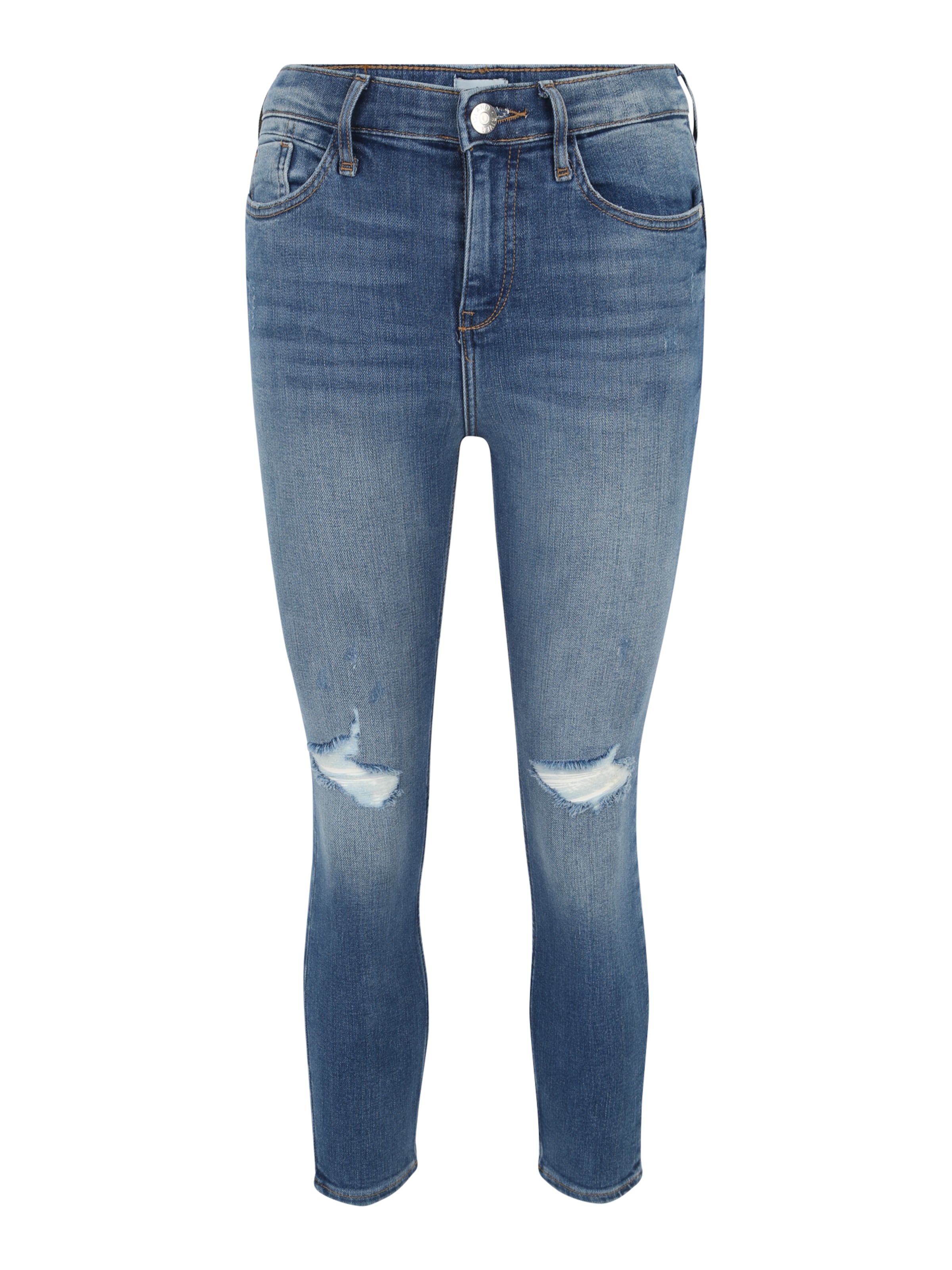 River Island Petite Skinny Jeans in Blue: front