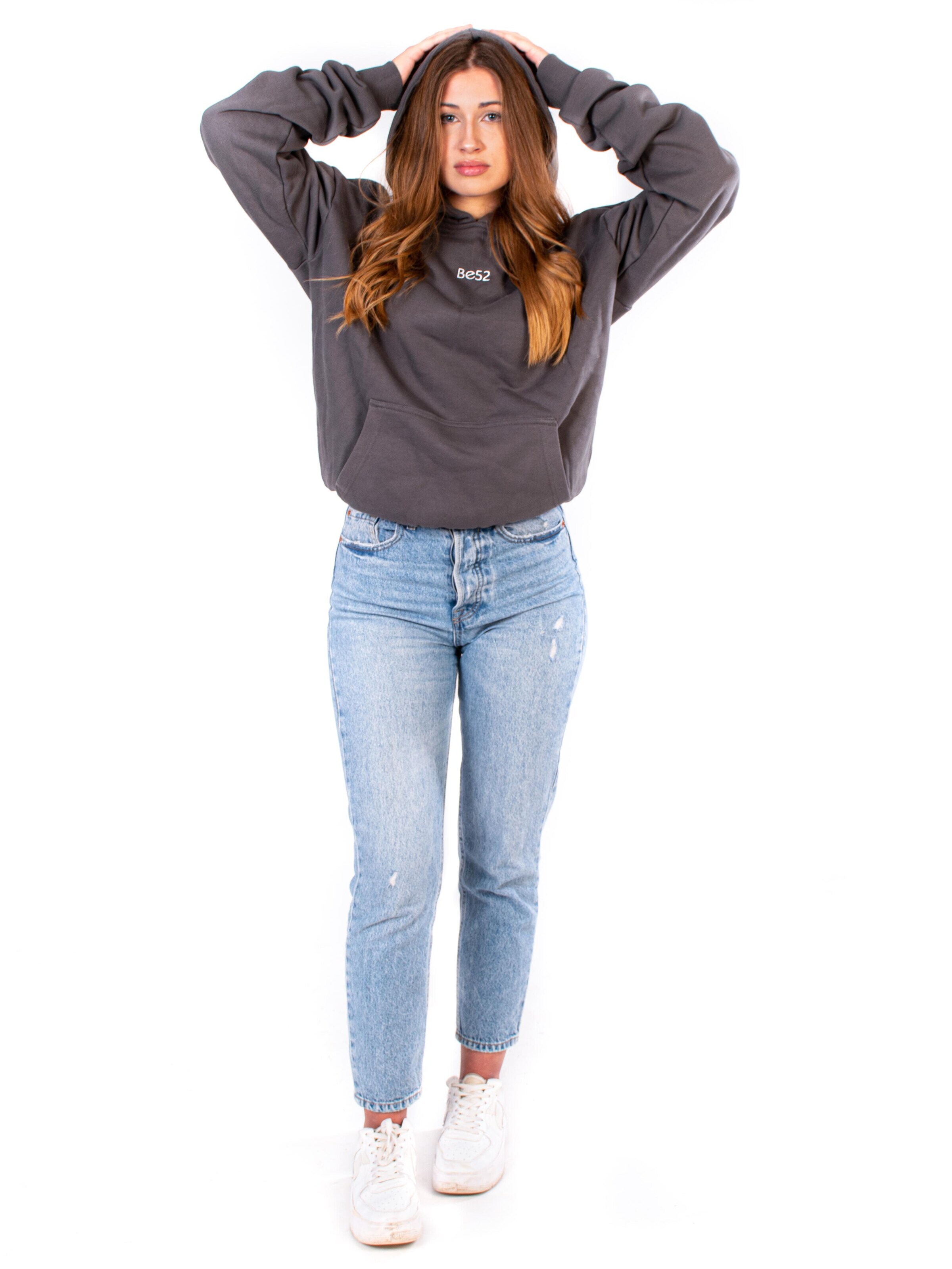 Pull-over oversize 'Heavy' Be52 en gris