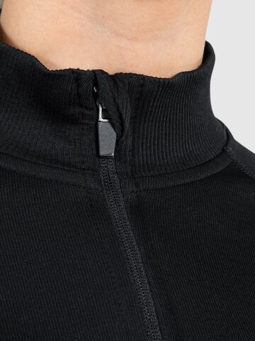 Smilodox Athletic Zip-Up Hoodie 'Serina' in Black