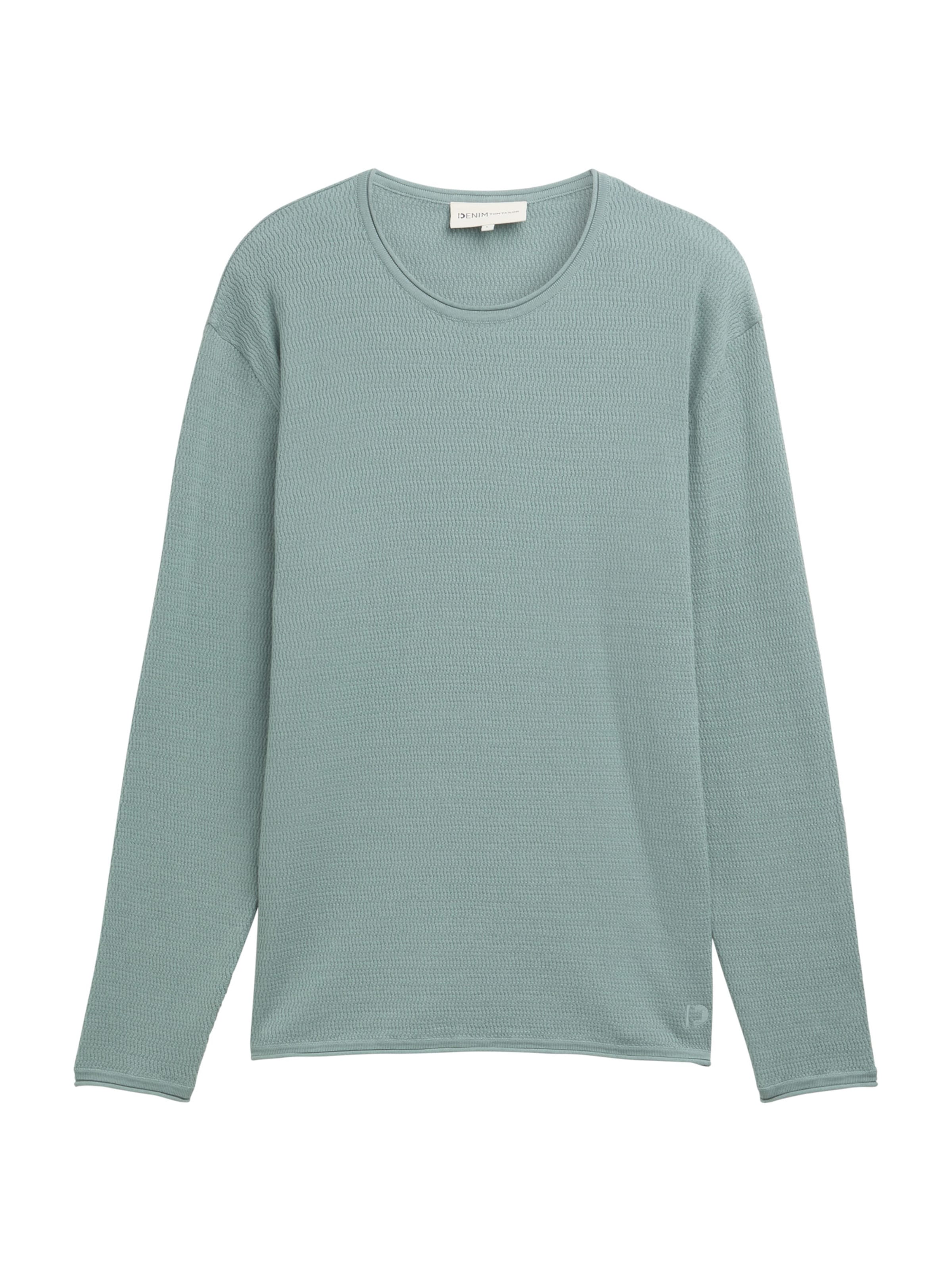 TOM TAILOR DENIM Sweter w kolorze zielony: przód