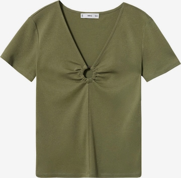 MANGO Shirt in Groen: voorkant