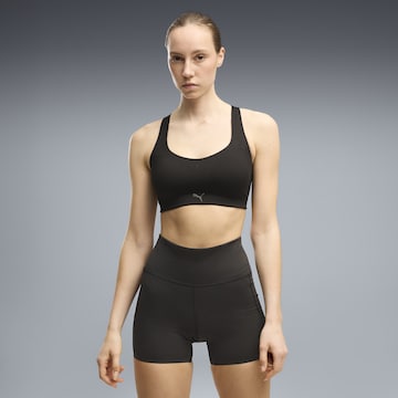 PUMA Bustier Sport bh 'PWRMode' in Zwart: voorkant