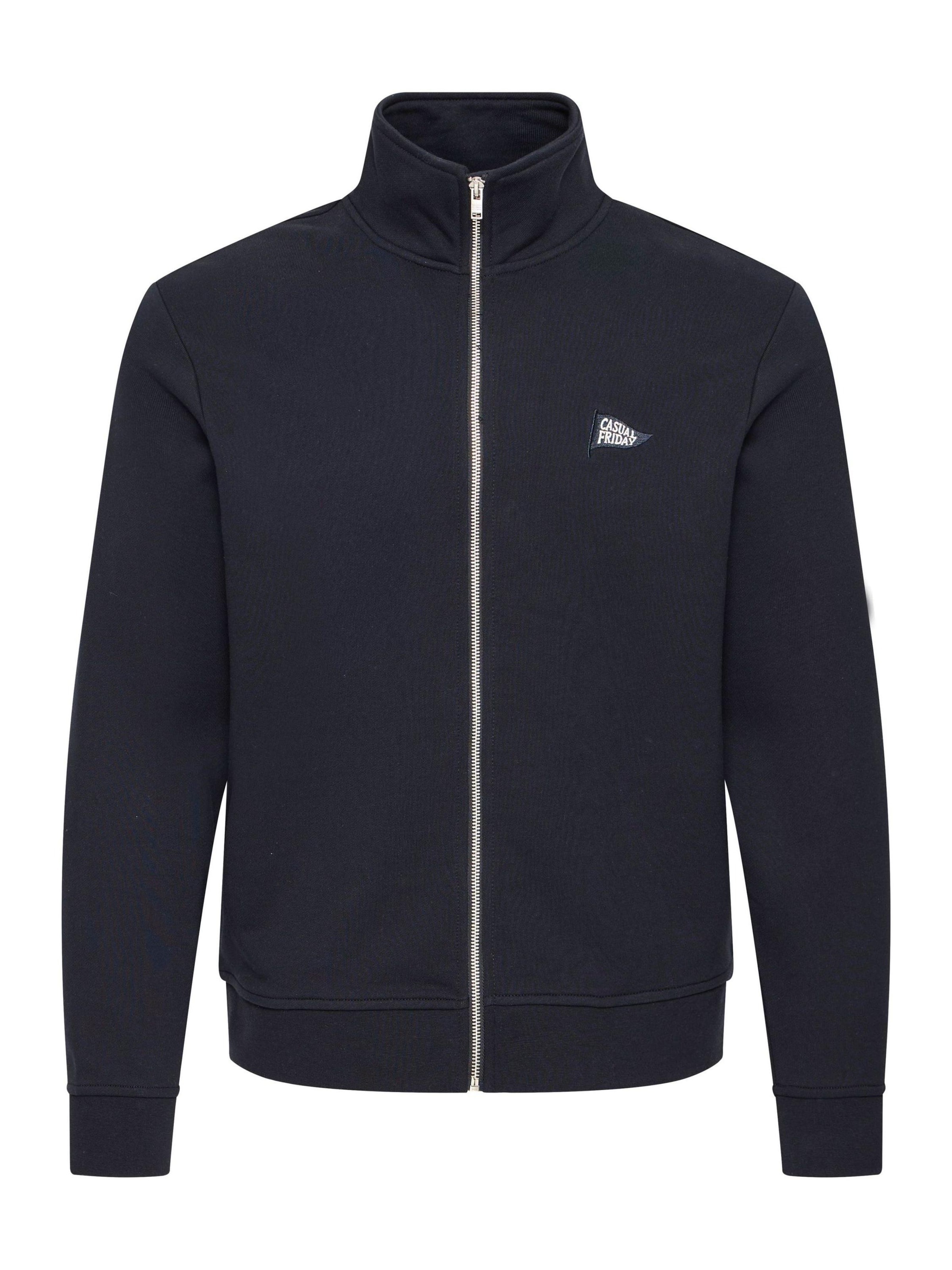 Casual Friday - Casaco em moletão ' CFGislev ' em azul: frente