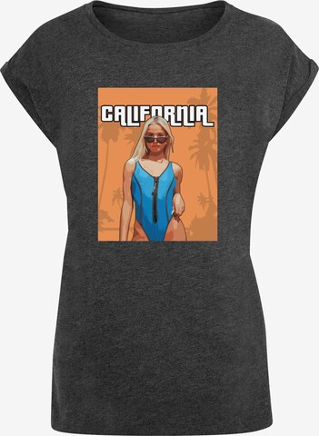 Merchcode T-Shirt 'Grand California' in Grau: predná strana