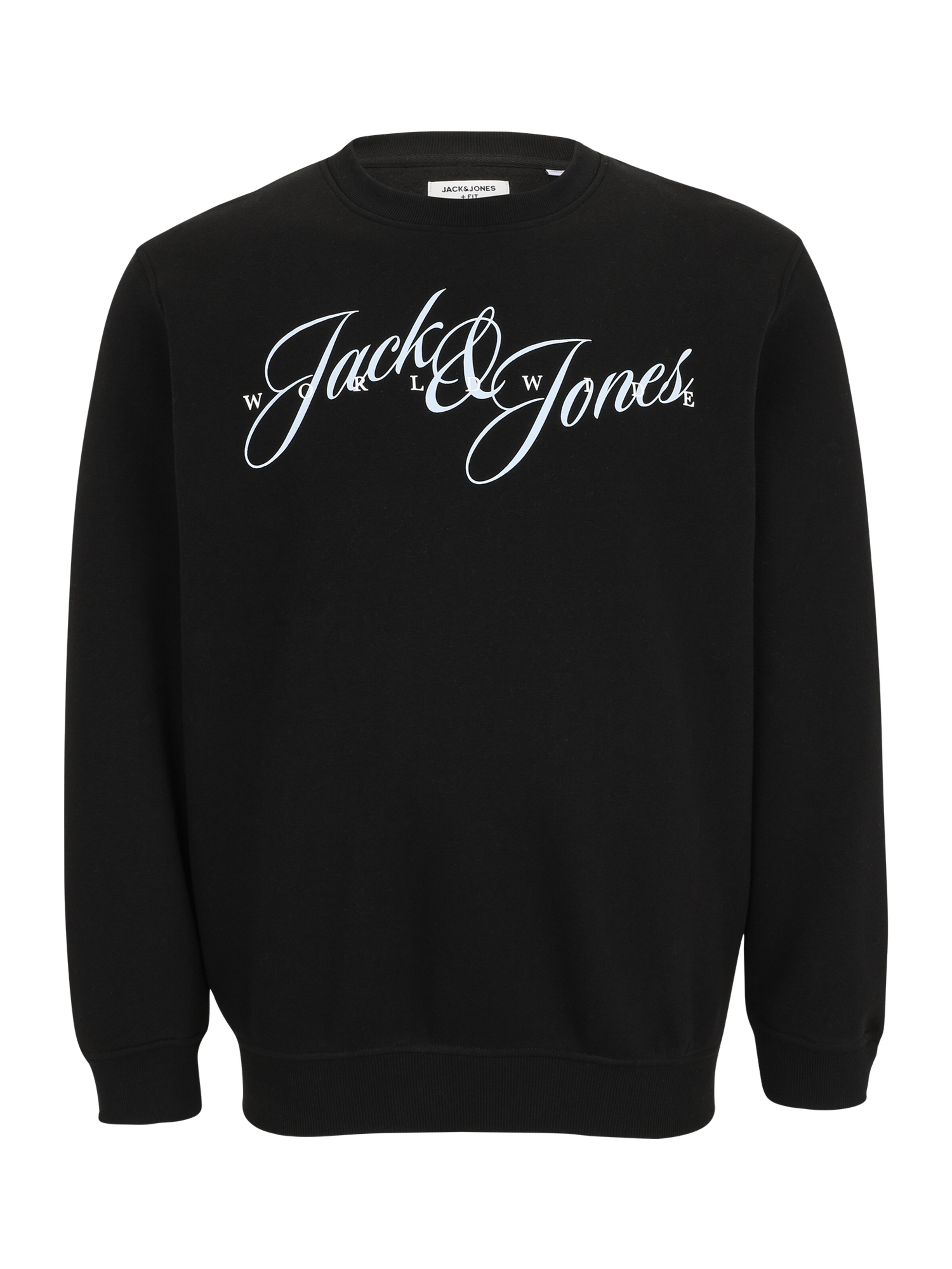 Jack & Jones Plus Свитшот 'JORINWOOD' в Черный: спереди