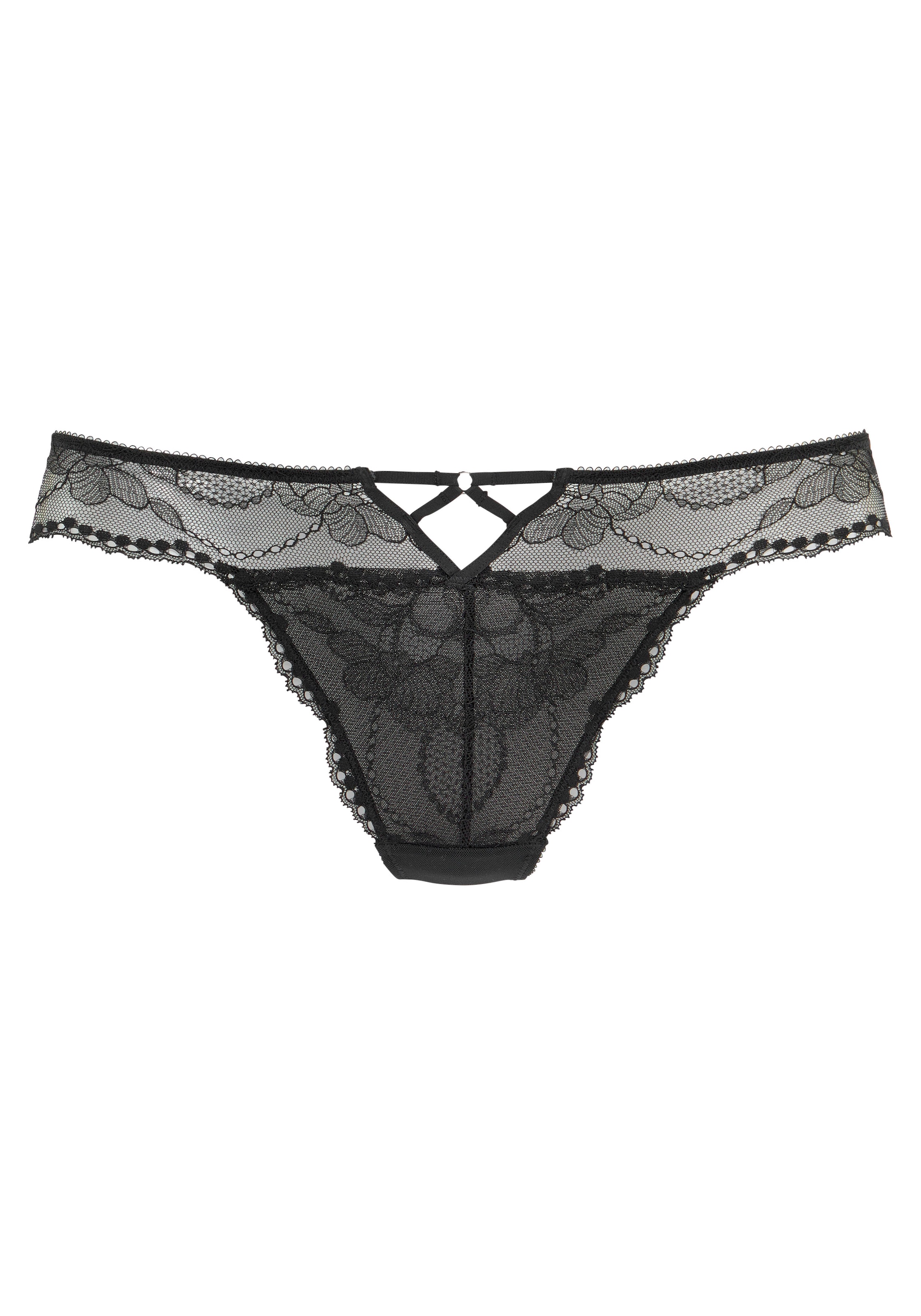 LASCANA Stringit värissä musta: etupuoli