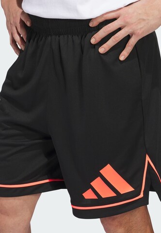 ADIDAS PERFORMANCE Loose fit Sports trousers 'Basketball Badge Of Sport' in Black