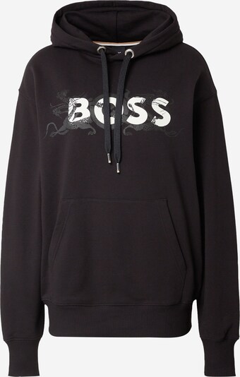 BOSS Sweat-shirt 'Econy1' en noir / blanc, Vue avec produit