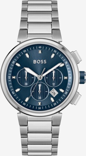 Analoginis (įprasto dizaino) laikrodis iš BOSS Black, spalva – mėlyna / sidabrinė, Prekių apžvalga