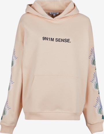 9N1M SENSE Sweatshirt 'W-Bee' in Beige: voorkant