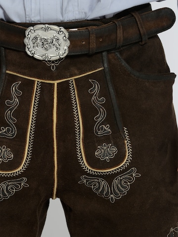 Rißberg Regular Trachtenhose in Braun