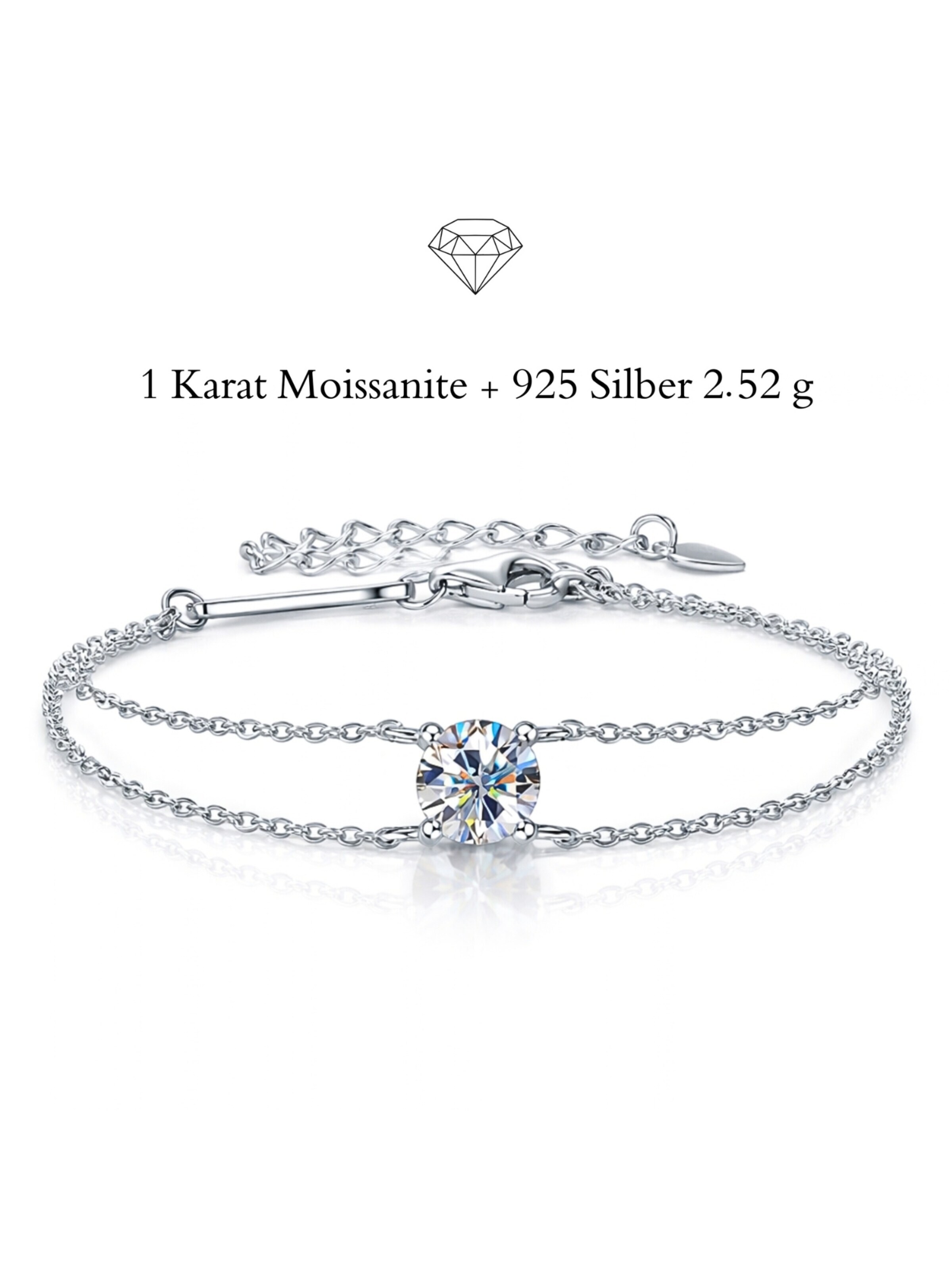 UNIQAL Armband 'LINA' in Zilver: voorkant