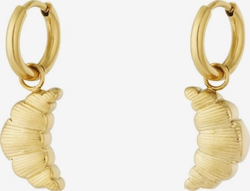 Boucles d'oreilles 'BONJOUR' Cala Rose en or : devant