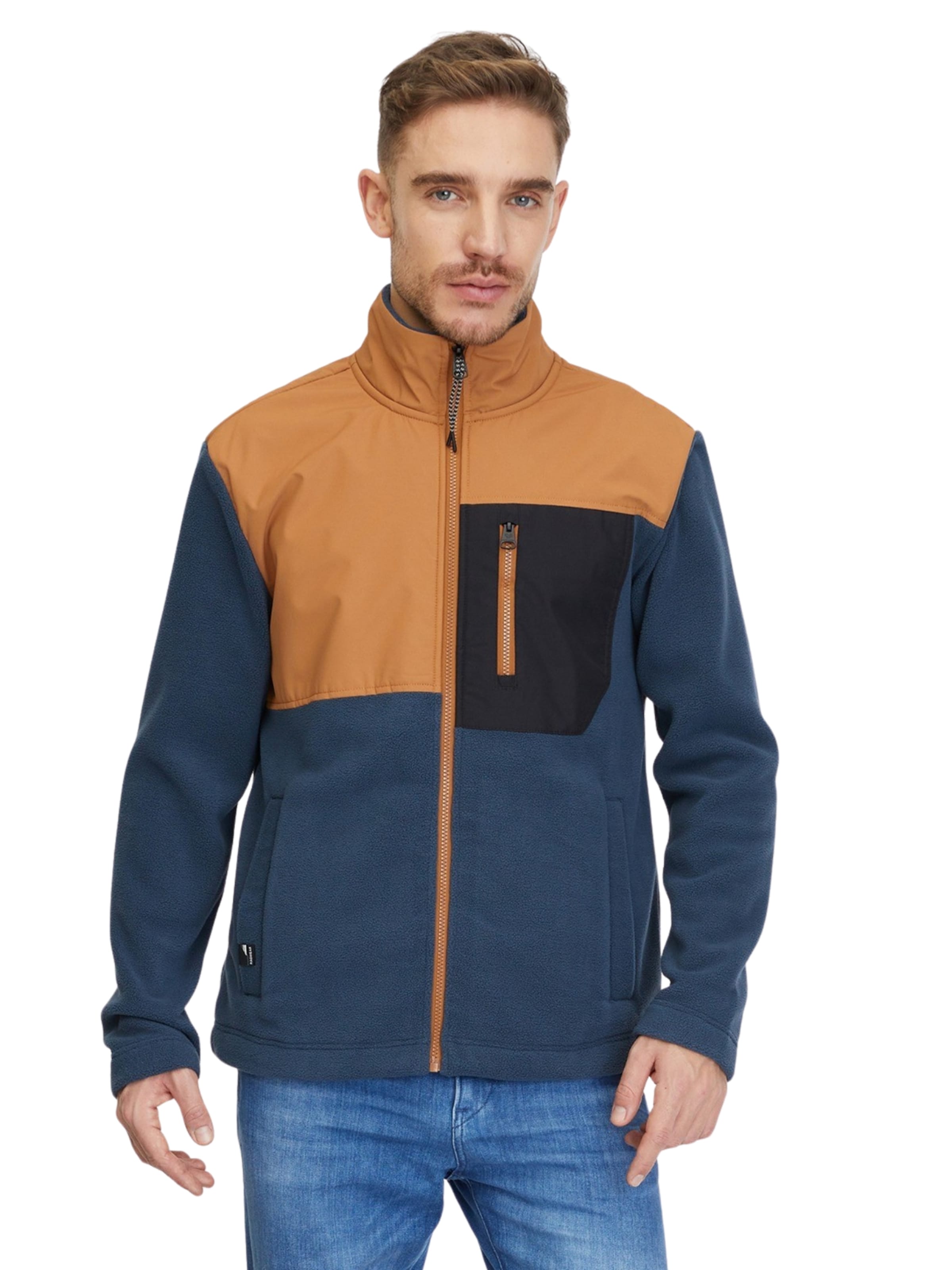 Ragwear Fleece jas 'Flettcher' in Blauw: voorkant