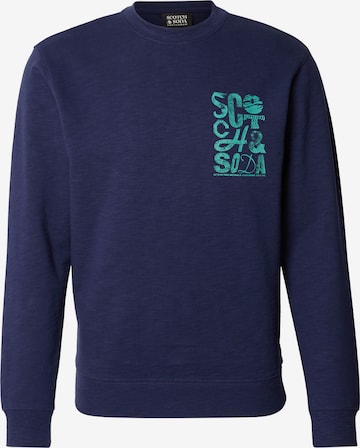 SCOTCH & SODA Μπλούζα φούτερ σε μπλε: μπροστά