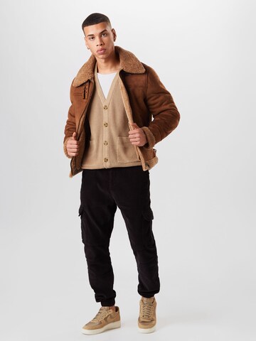 Urban Classics Gebreid vest in Beige