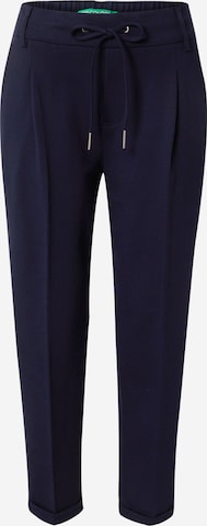 UNITED COLORS OF BENETTON Regular Pleat-Front Pants in Blue: front