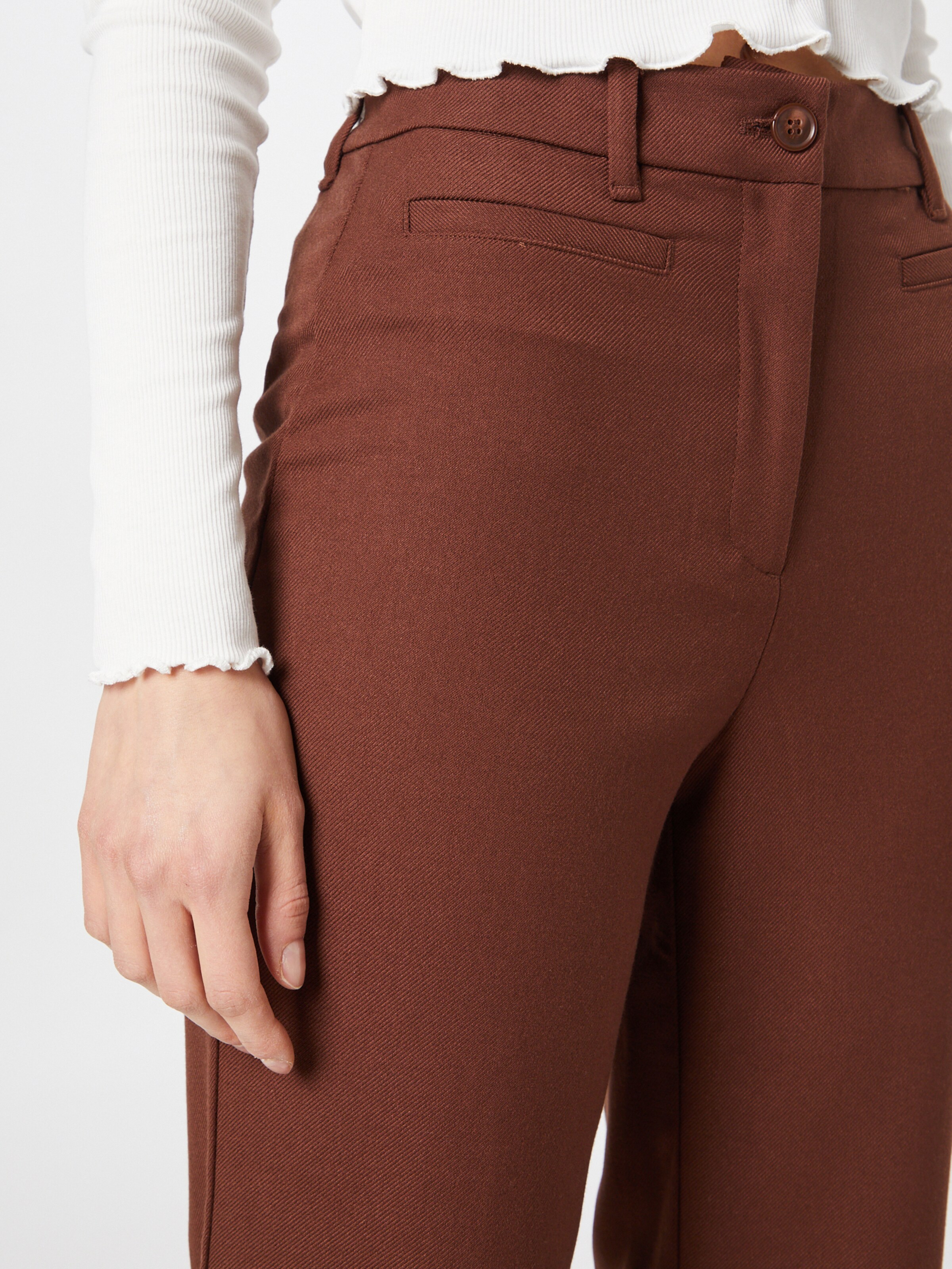 Frauen Hosen Monki Hose 'Stacy' in Dunkelbraun - MU12704 Frauen Hosen Monki Hose 'Stacy' in Dunkelbraun - MU12704