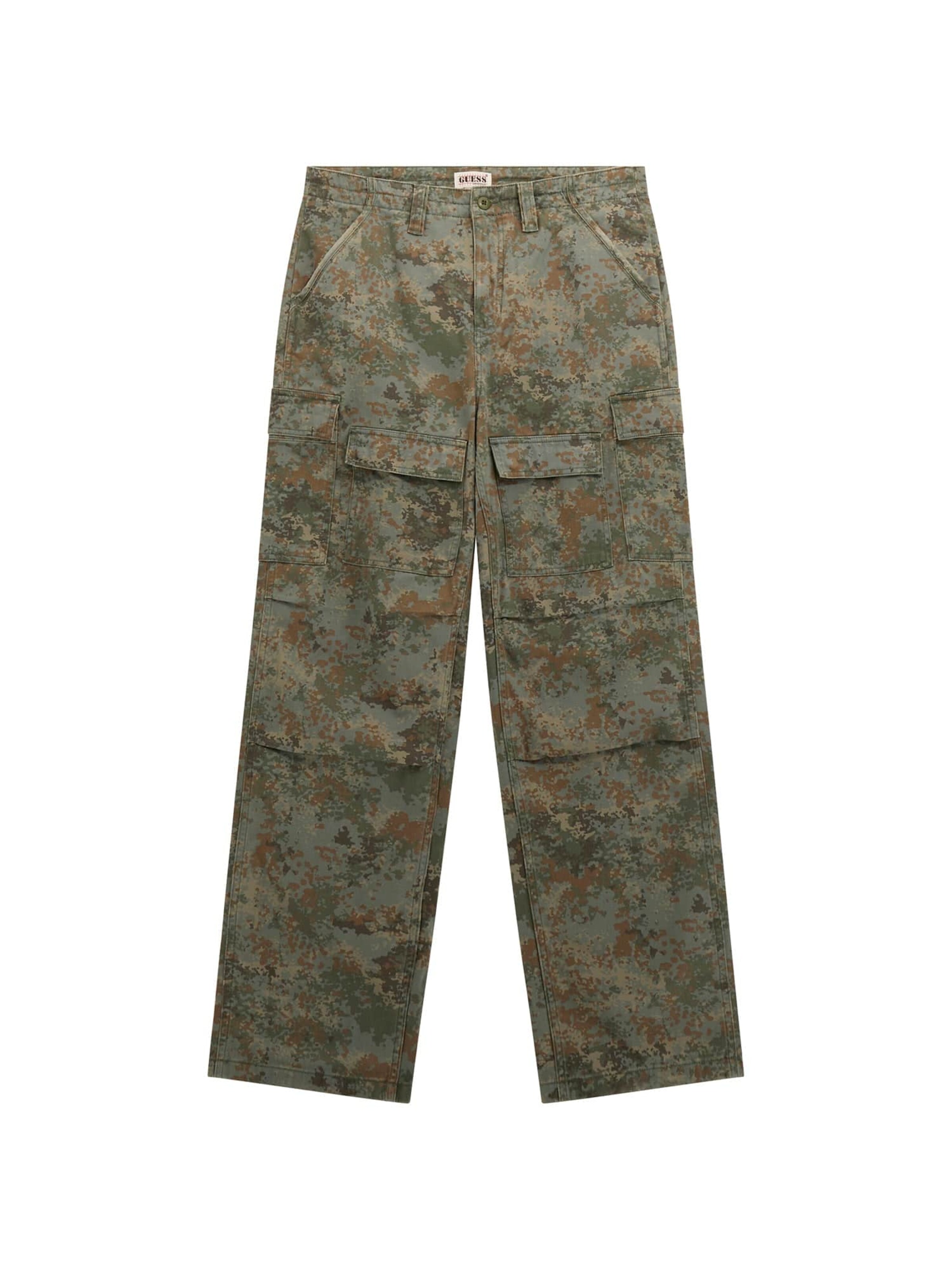 GUESS Loose fit Cargo Pants in Green: front
