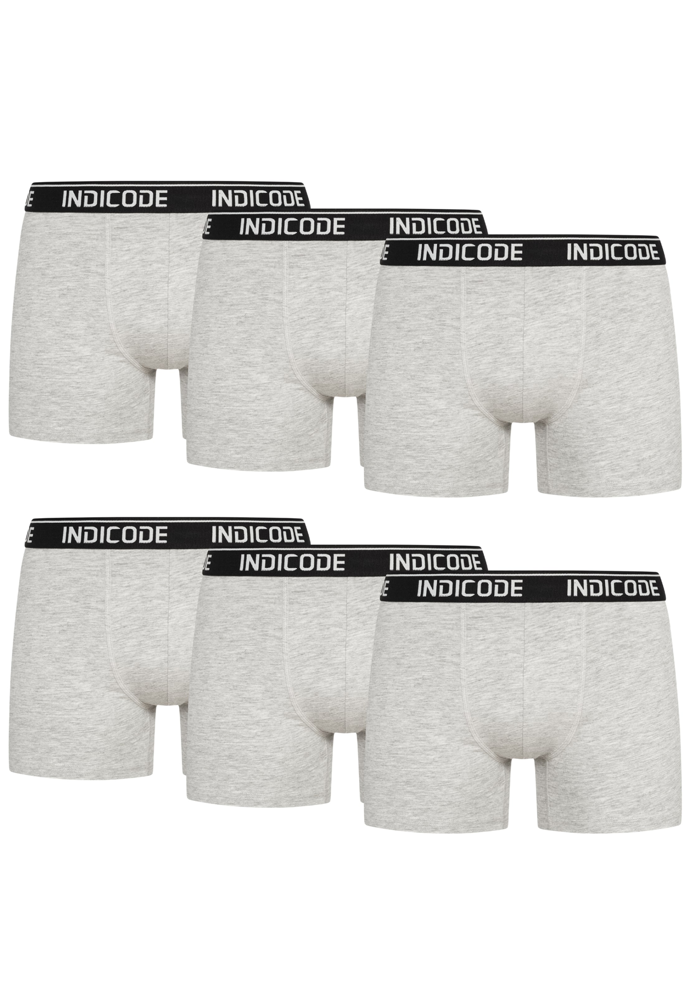 INDICODE JEANS Boxershorts ' Milano ' in Grijs: voorkant