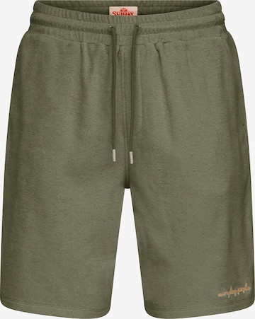 BLEND Широка кройка Панталон 'BHBasti' в зелено: отпред