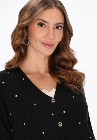 faina Gebreid vest in Zwart