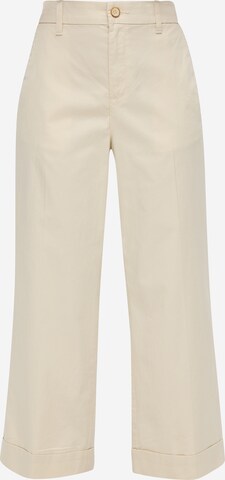 Wide Leg Pantalon à plis s.Oliver en beige : devant