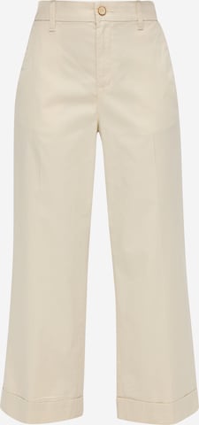 s.Oliver Wide leg Pleated Pants in Beige: front