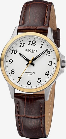 REGENT Analog Watch in Brown: front