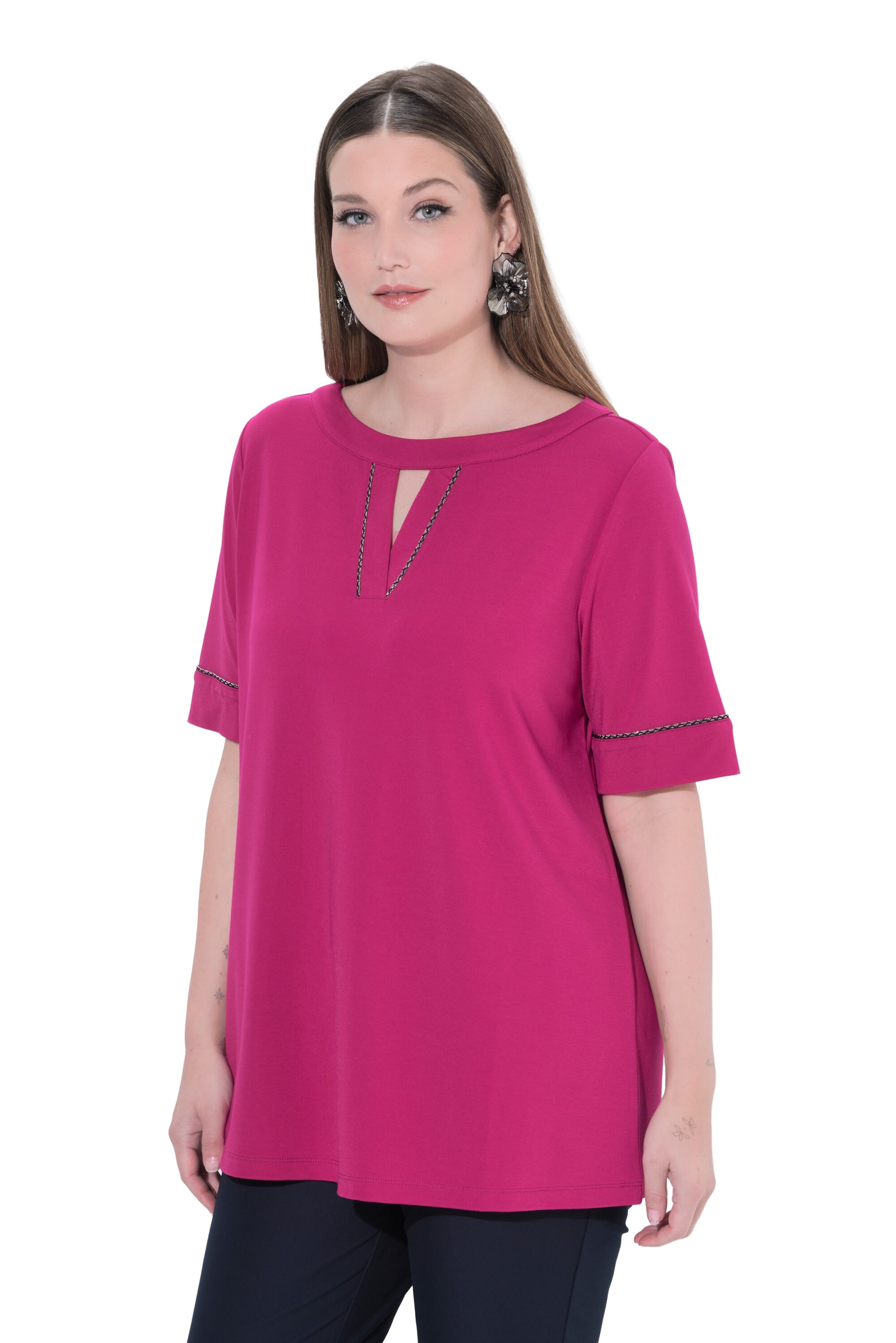 Ulla Popken T-Shirt in Pink: Vorderseite