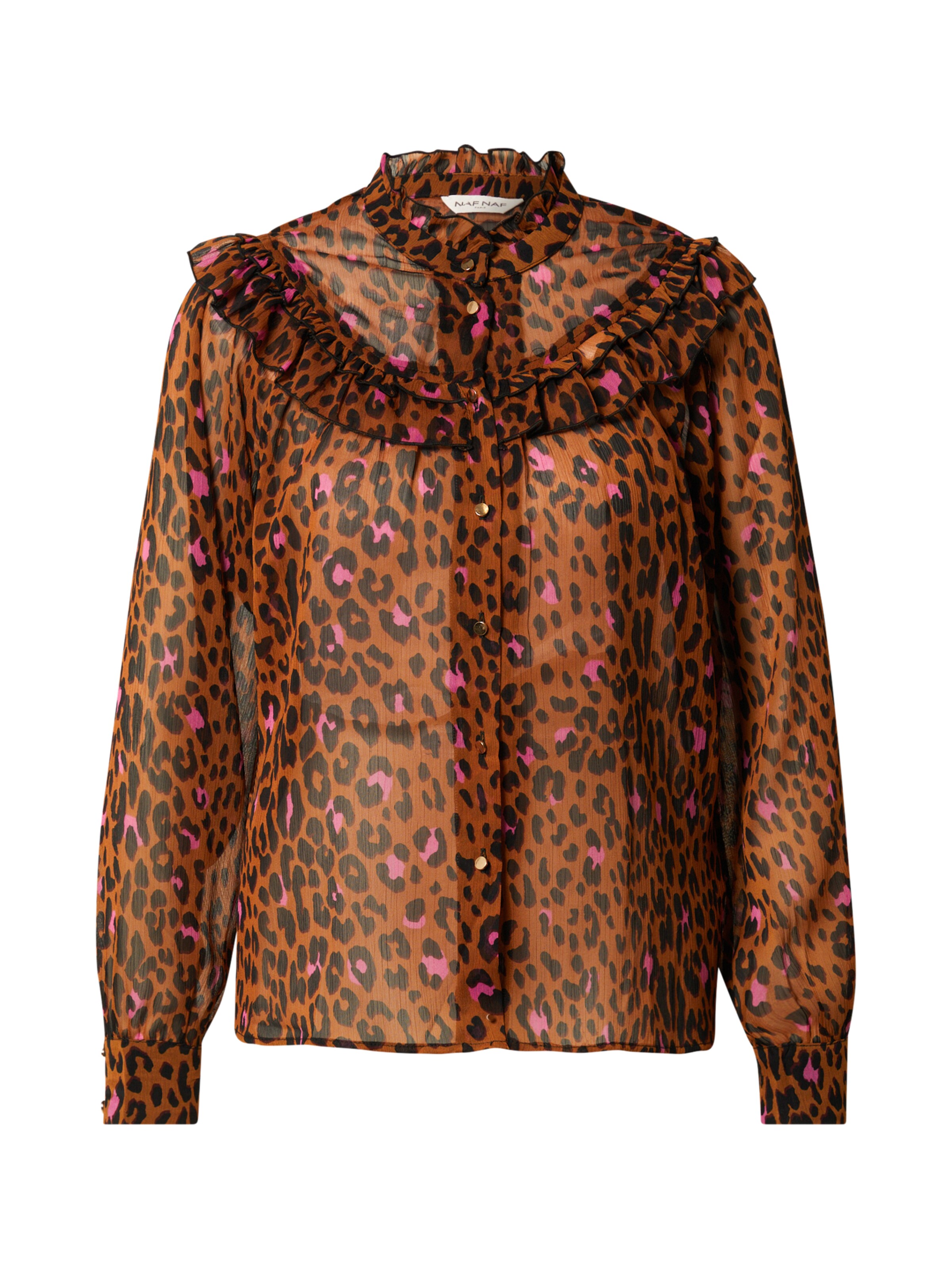 Camicia da donna di NAF NAF in marrone: frontale