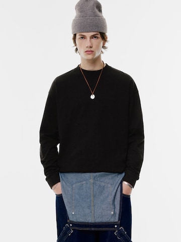 Pull&Bear Póló - fekete: elől